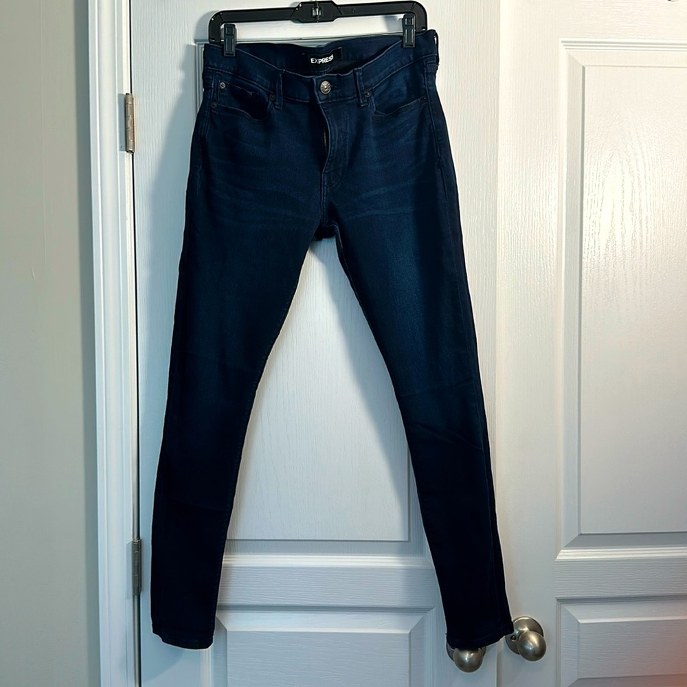 Express Stretch+ Supersoft Denim Legging Mid Rise Size 10 EUC super cute pockets